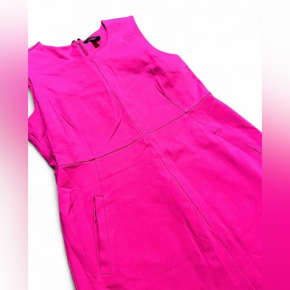 Lands' End Vibrant Pink Mini Dress Sleeveless Spring Feminine Petite - Picture 3 of 8